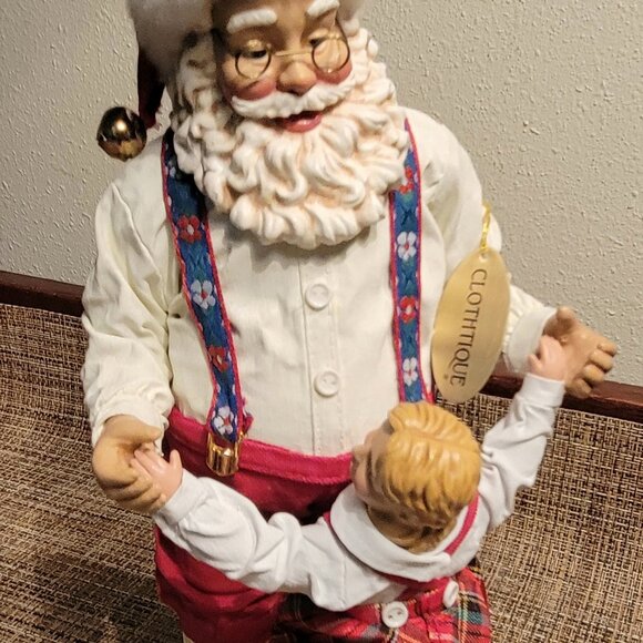 Clothtique Possible Dreams - Santa Claus Dancing with Girl -Christmas Dance - Picture 13 of 13
